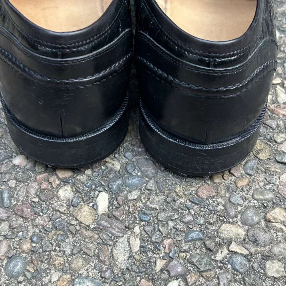 Johnston & Murphy Cellini Italian Black Dress Tassel Dress Shoes Size 9 M